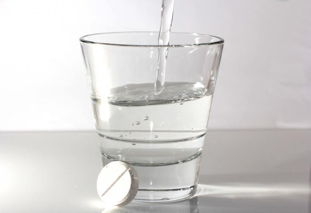 water and a pill for the treatment of osteochondrosis